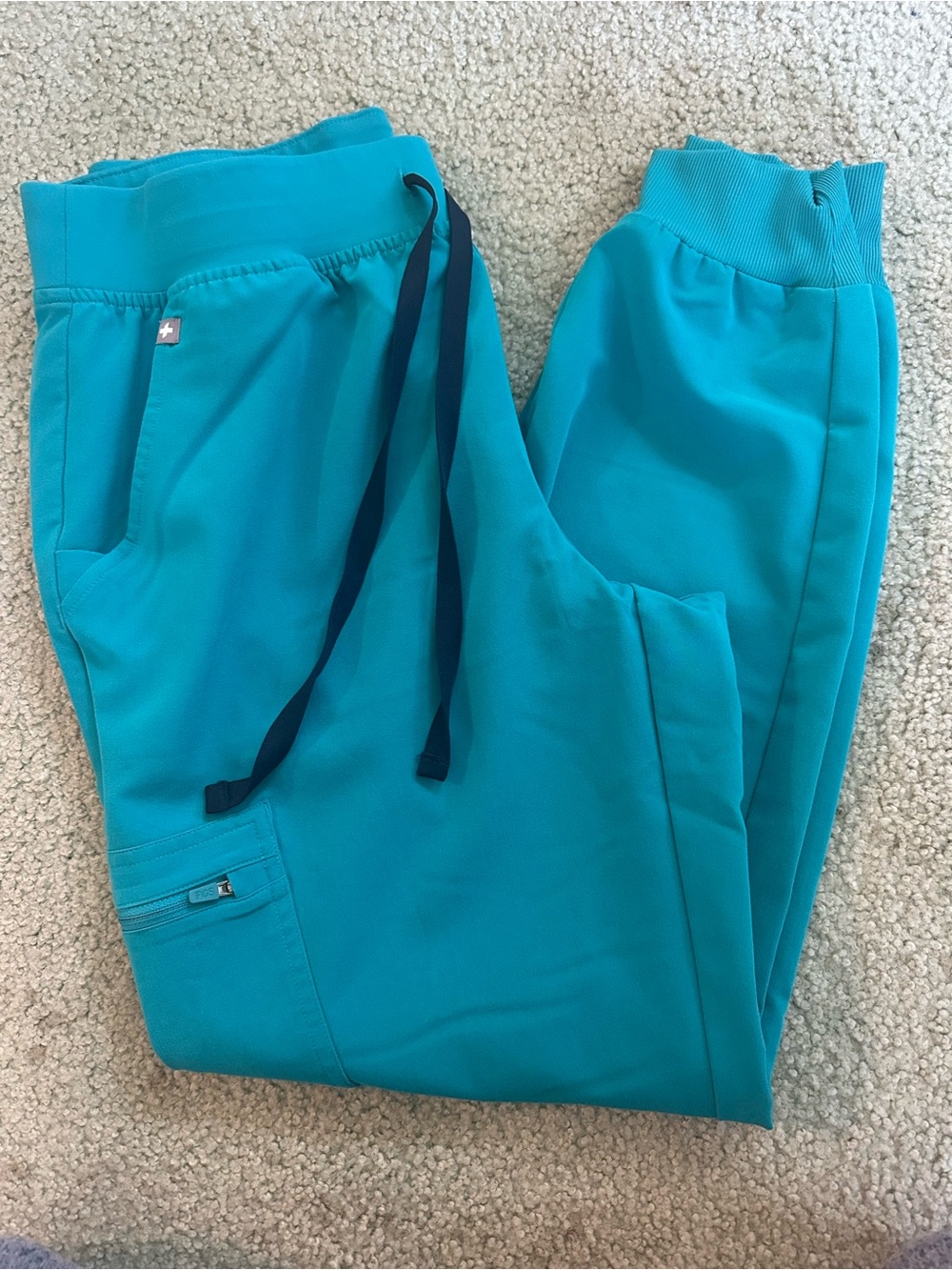 FIGS Teal Jogger Scrub Pants with Drawstring- SIZE MEDIUM